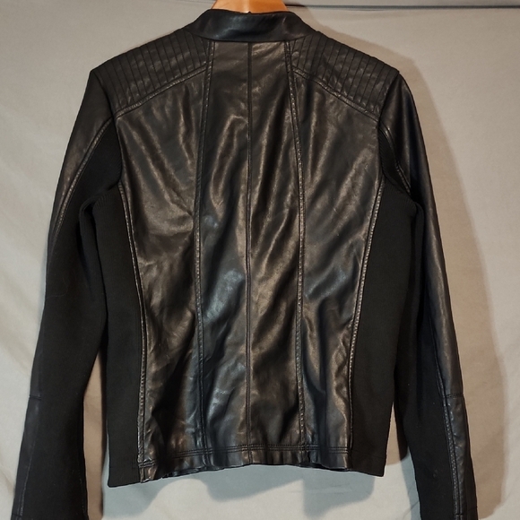 Philosophy Quilted Black Faux Leather Jacket - Picture 3 of 7